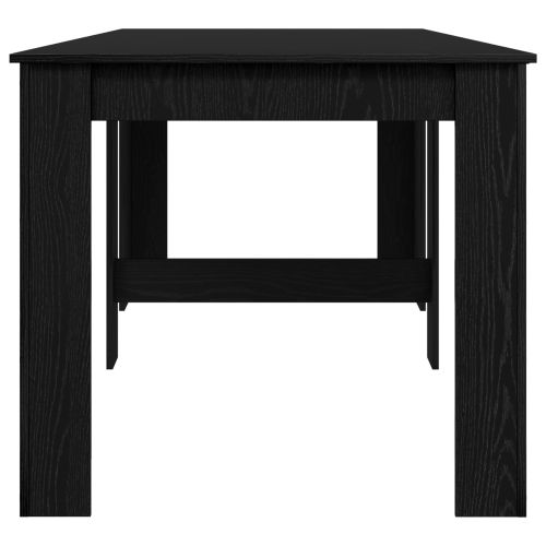 Маса за хранене 240 x 85 x 75 см Инженерна дървесина Черен дъб
