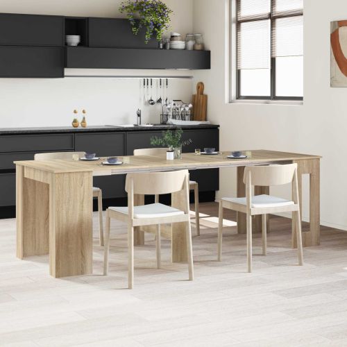 Маса за хранене 240 x 85 x 75 см Инженерна дървесина Дъб сонома