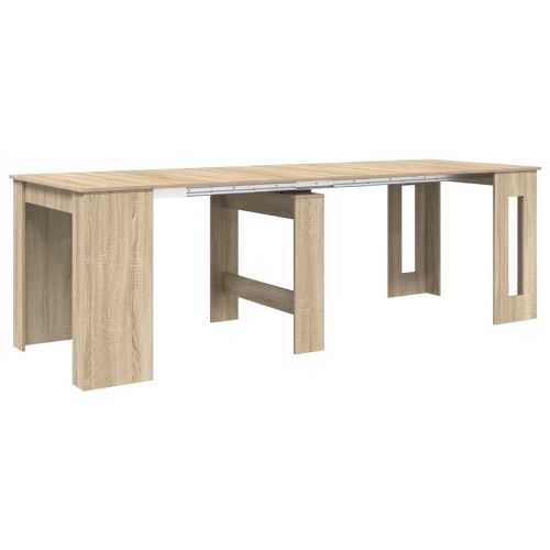 Маса за хранене 240 x 85 x 75 см Инженерна дървесина Дъб сонома