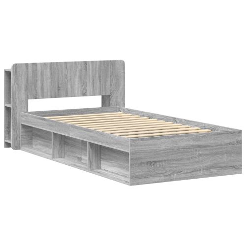 Леглово рамо с хранилище с таблото Сив Сонома 80 x 200 cm