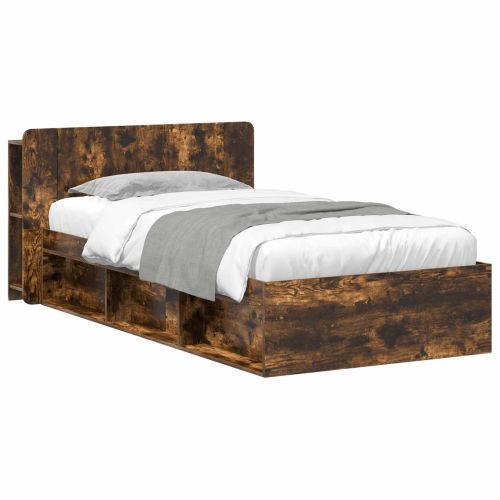 Леглово рамо с хранилище с таблото Опушен дъб 80 x 200 cm