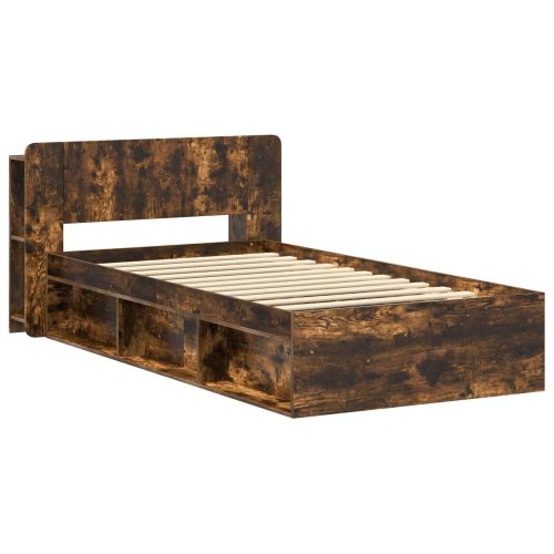 Леглово рамо с хранилище с таблото Опушен дъб 80 x 200 cm