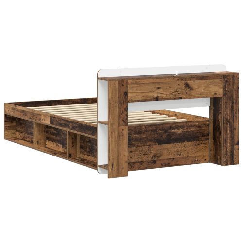 Леглово рамо с хранилище с таблото Старо дърво 90 x 200 cm