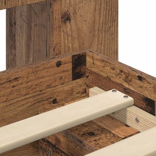 Леглово рамо с хранилище с таблото Старо дърво 120 x 190 cm