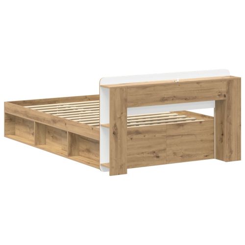 Леглово рамо с хранилище с таблото Дъб артизан 120 x 200 cm