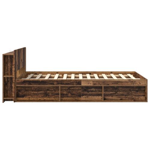 Леглово рамо с хранилище с таблото Старо дърво 120 x 200 cm