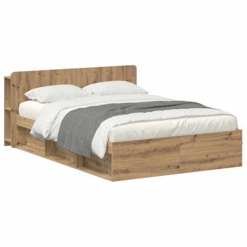 Леглово рамо с хранилище с таблото Дъб артизан 150 x 200 cm