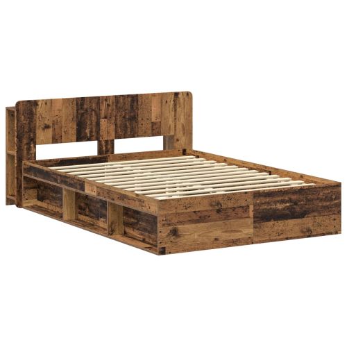 Леглово рамо с хранилище с таблото Старо дърво 150 x 200 cm