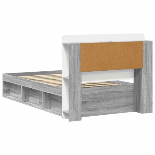 Леглово рамо с хранилище с таблото Сив Сонома 80 x 200 cm