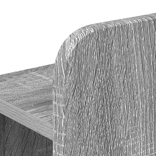 Леглово рамо с хранилище с таблото Сив Сонома 80 x 200 cm