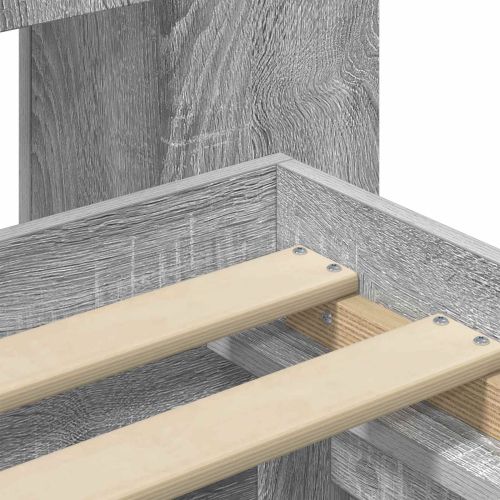 Леглово рамо с хранилище с таблото Сив Сонома 80 x 200 cm