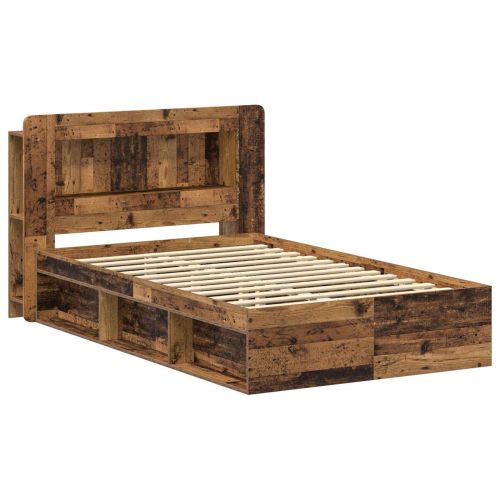 Леглово рамо с хранилище с таблото Старо дърво 120 x 190 cm