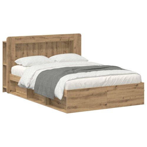 Леглово рамо с хранилище с таблото Дъб артизан 135 x 190 cm