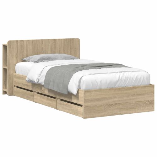 Леглово рамо с хранилище с чекмедже Дъб сонома 80 x 200 cm