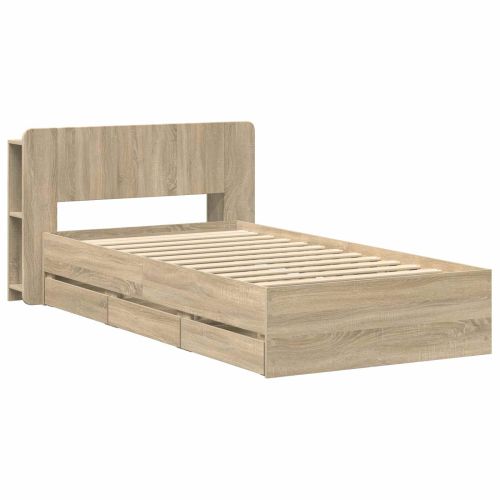 Леглово рамо с хранилище с чекмедже Дъб сонома 80 x 200 cm