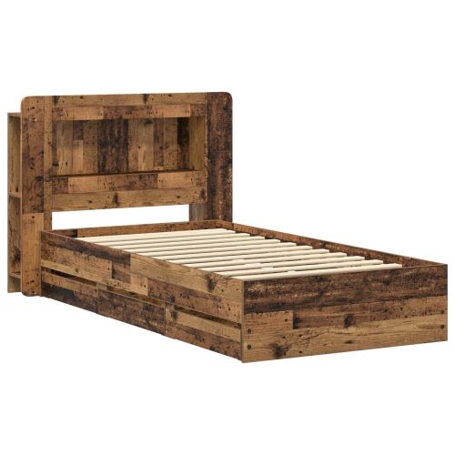 Леглово рамо с хранилище с чекмедже Старо дърво 80 x 200 cm