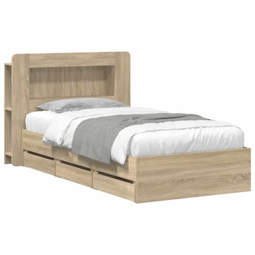 Леглово рамо с хранилище с чекмедже Дъб сонома 80 x 200 cm