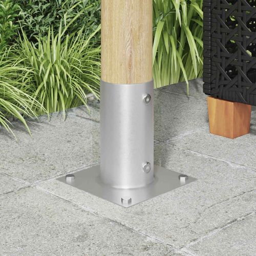 Кръгъл наземен анкер 12 pcs Сребристо 15 x 15 x 15 см Метал