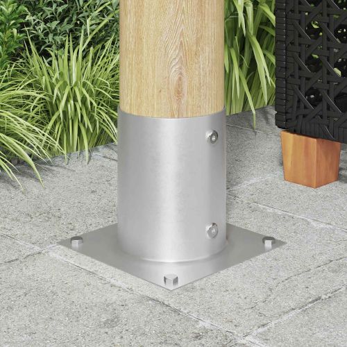 Кръгъл наземен анкер 12 pcs Сребристо 18 x 18 x 15 см Метал