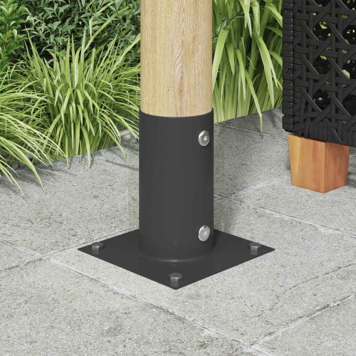 Кръгъл наземен анкер 12 pcs Антрацит 15 x 15 x 15 см Метал