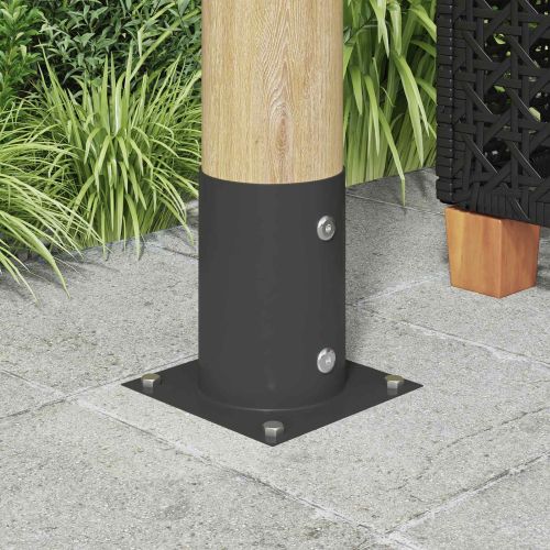 Кръгъл наземен анкер 4 pcs Антрацит 15 x 15 x 15 см Метал