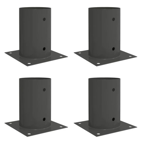 Кръгъл наземен анкер 4 pcs Антрацит 15 x 15 x 15 см Метал