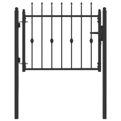 Врата за ограда HORST 100 x 75 cm Метал Черно С ключалка