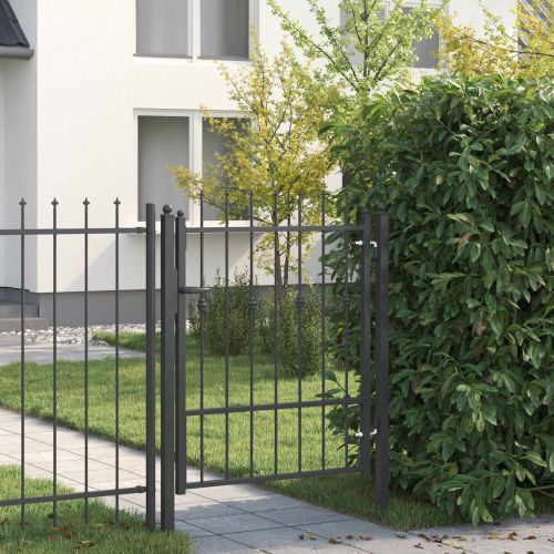 Врата за ограда HORST 100 x 125 cm Метал Черно С ключалка