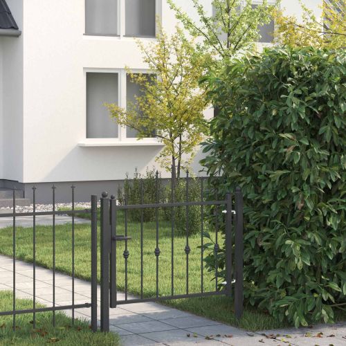 Врата за ограда HORST 100 x 75 cm Метал Черно С ключалка