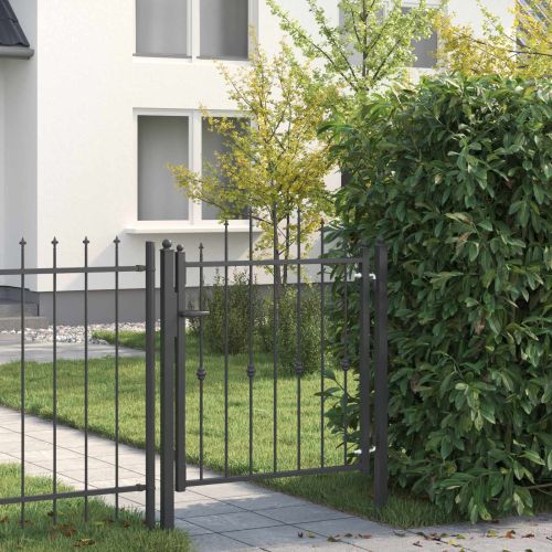 Врата за ограда HORST 100 x 100 cm Метал Черно С ключалка