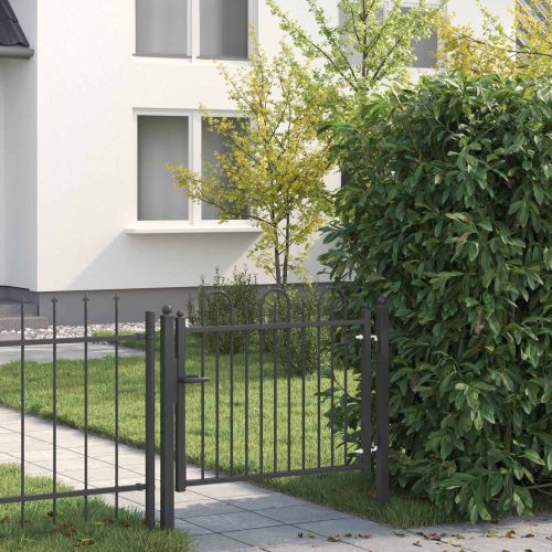 Врата за ограда HORST 100 x 75 cm Метал Черно С ключалка