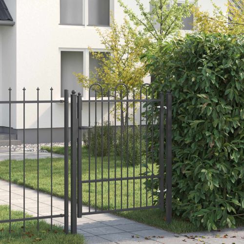Врата за ограда HORST 100 x 125 cm Метал Черно С ключалка