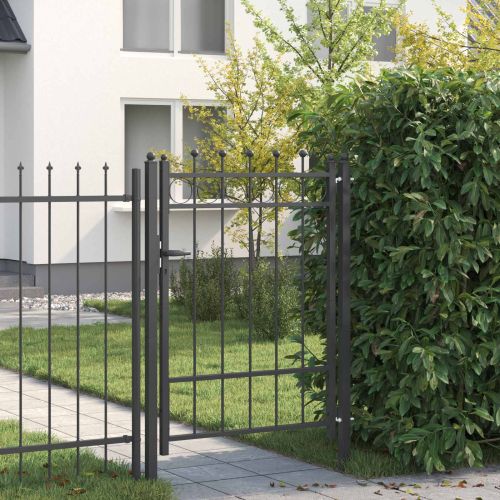 Врата за ограда HORST 100 x 125 cm Метал Черно С ключалка
