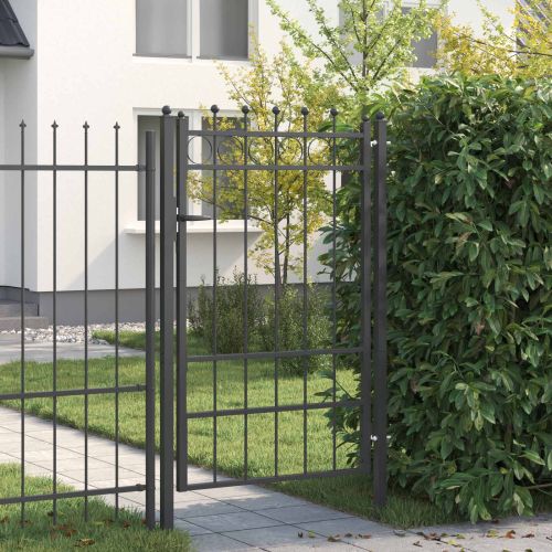 Врата за ограда HORST 100 x 150 cm Метал Черно С ключалка