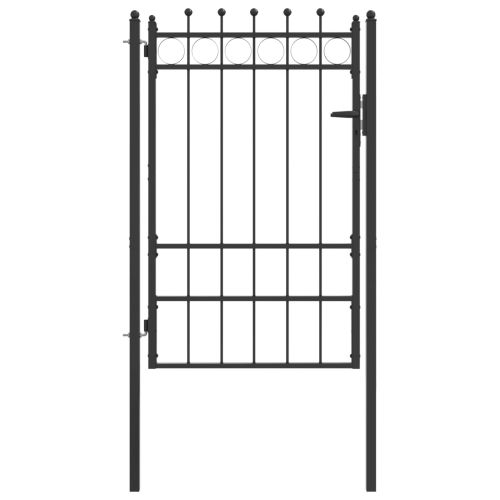 Врата за ограда HORST 100 x 150 cm Метал Черно С ключалка