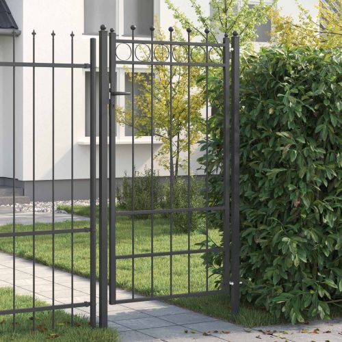 Врата за ограда HORST 100 x 175 cm Метал Черно С ключалка