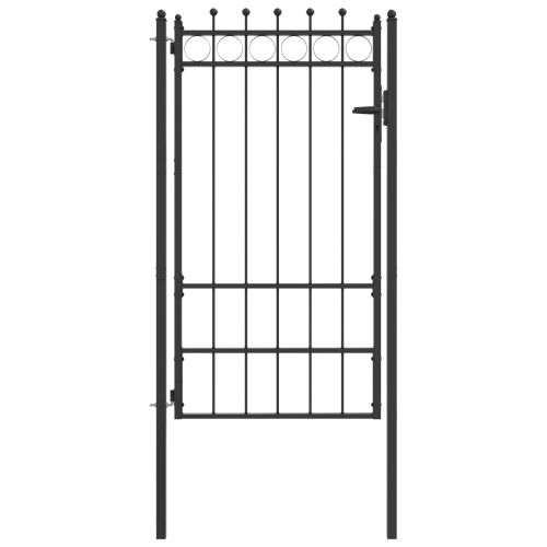 Врата за ограда HORST 100 x 175 cm Метал Черно С ключалка
