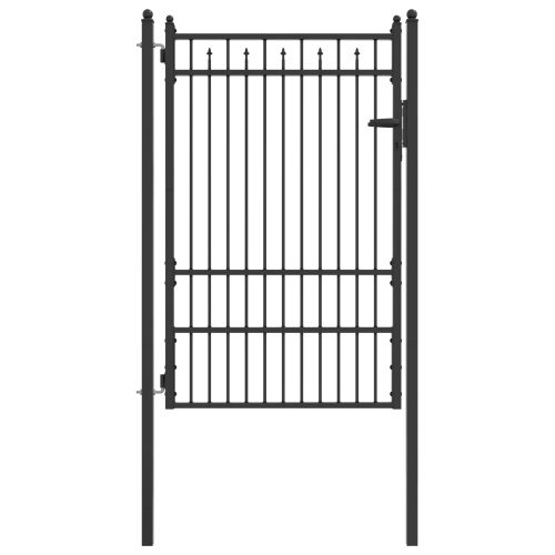 Врата за ограда HORST 100 x 150 cm Метал Черно С ключалка
