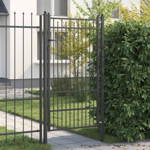 Врата за ограда HORST 100 x 175 cm Метал Черно С ключалка