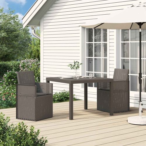 Градински Dining Столове 2 pcs Светлосиво и антрацит ПП