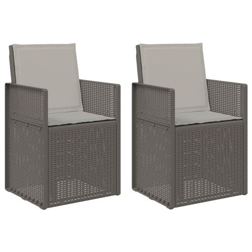 Градински Dining Столове 2 pcs Светлосиво ПП