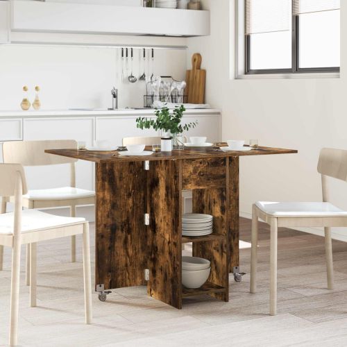 Маса за хранене 115 x 70 x 75 см Инженерна дървесина Опушен дъб