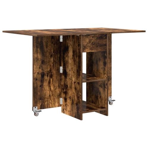 Маса за хранене 115 x 70 x 75 см Инженерна дървесина Опушен дъб