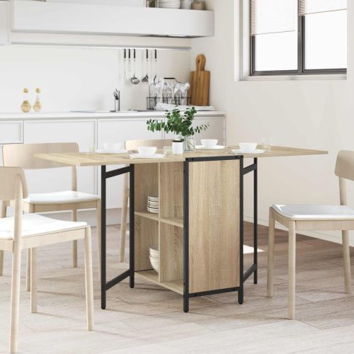 Маса за хранене 144 x 60 x 75 см Инженерна дървесина Дъб сонома