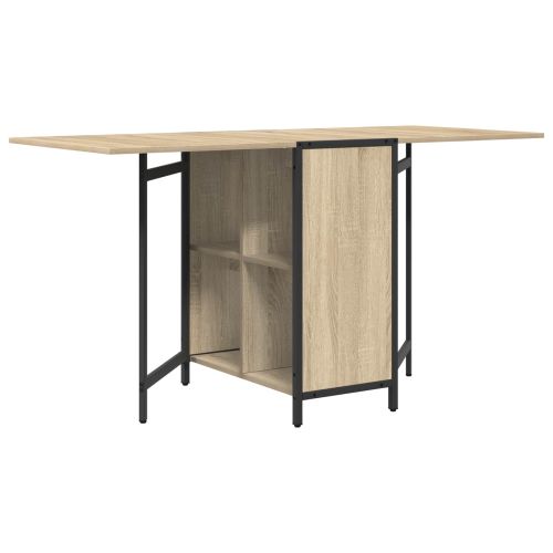 Маса за хранене 144 x 60 x 75 см Инженерна дървесина Дъб сонома