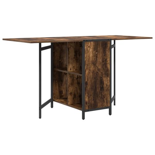 Маса за хранене 144 x 60 x 75 см Инженерна дървесина Опушен дъб