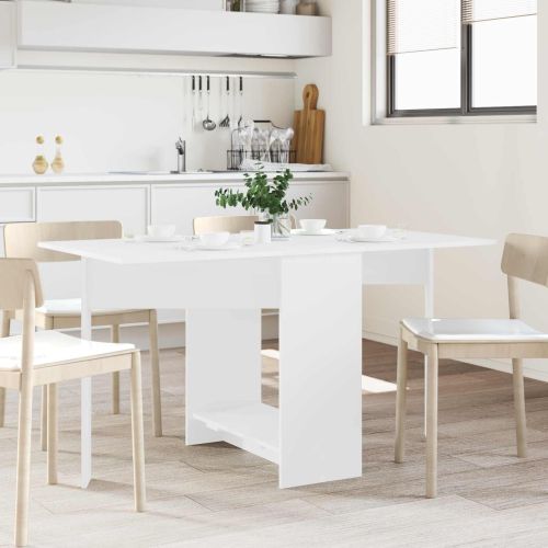 Маса за хранене 138 x 70 x 73,5 см Инженерна дървесина Бяло