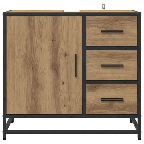 Шкаф за баня с чекмедже Дъб 65 x 33 x 60 см Инженерно дърво