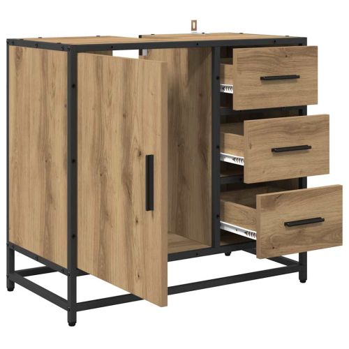 Шкаф за баня с чекмедже Дъб 65 x 33 x 60 см Инженерно дърво