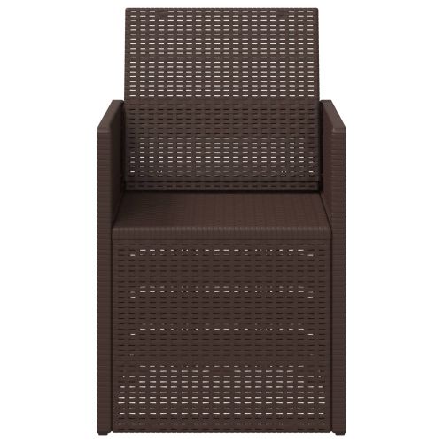 Градински Dining Столове 2 pcs Кафяво ПП